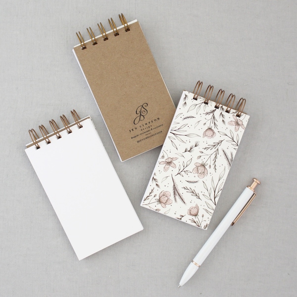 Floral Note Pad // Mini Notebook, Flowers Notepad, Pocket Note Pad, Stay Inspired, Small Gift, Cute Gift, Task Organizer, Desk Organization