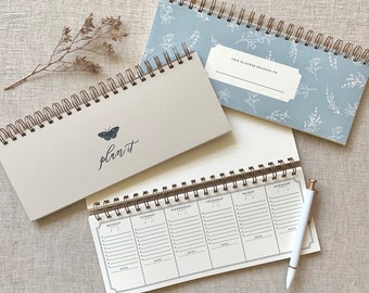 Keyboard Planner // Plan It Planner, Floral Planner, Weekly Planner, Desk Planner, Task Organizer, Desk Organization, Plan My Life