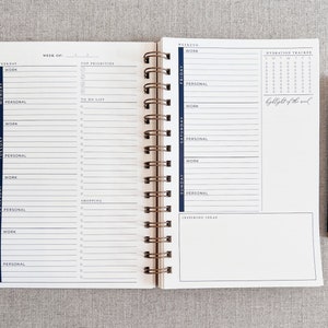 Agenda // Weekly Planner, Yearly Planner, Undated Planner, Calendar, Modern Planner, notepad, Task Organizer, Desk Organization image 5