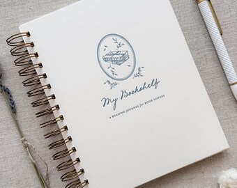 Reading Journal with Trackers and Book Reviews, Colorable Bookshelf Tracker, Book lover, Bookish gifts
