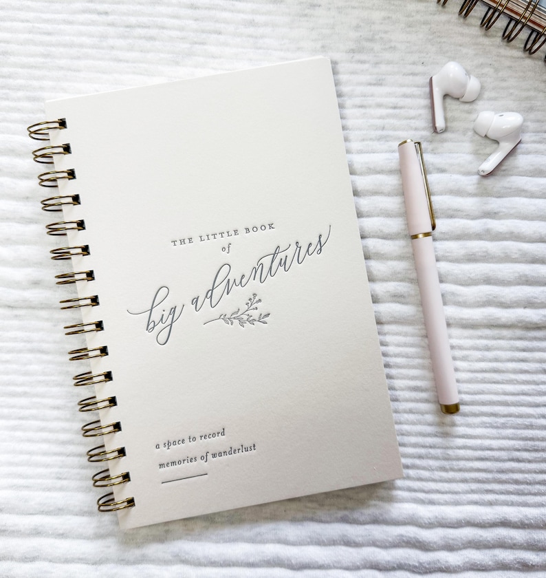 Travel Journal // Travel Gift, Adventures Journal, Travel Scrapbook, Vacation Journal, Traveling Gifts, Travel Notebook, Travel Accessories Chai Latte