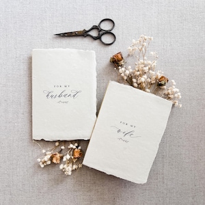 Juego de 2 libros de votos, libros de votos para él y para ella personalizados en gris, libros de votos personalizados, libro de votos de papel hecho a mano, regalo de boda, recuerdo de boda
