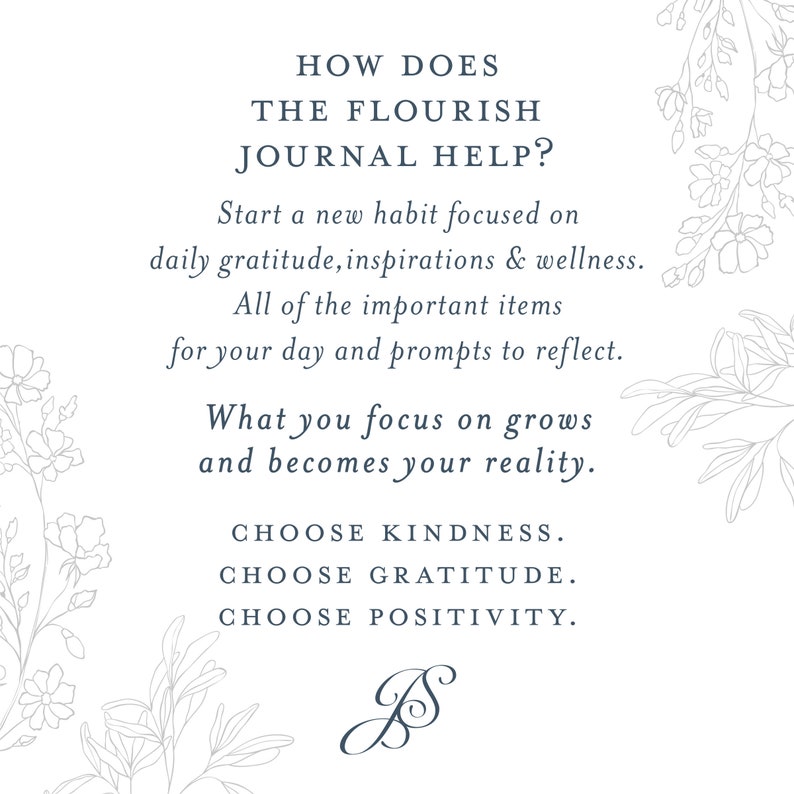 Wellness journal with prompts, Undated Journal, Daily Journal, Self Care Journal, Mindfulness Journal, Gratitude Journal, Bullet Journal image 3