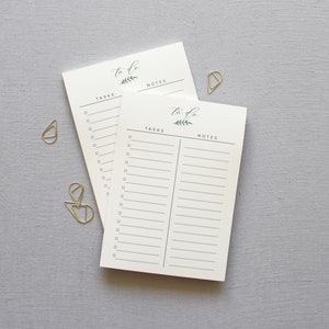 To Do // Desk Note Pad, Black to School, Office Supplies, Desk Organization, Note Pad, Personal Organization, List Note Pad, Grocery List image 1