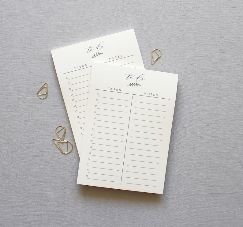 To Do // Desk Note Pad, Black to School, Office Supplies, Desk Organization, Note Pad, Personal Organization, List Note Pad, Grocery List image 1