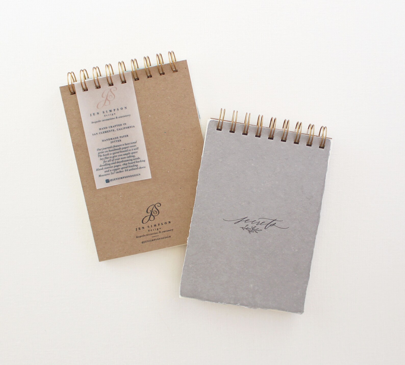 Secrets Journal // Whimsical Notebook, Handmade Paper, Torn Edge Paper ...