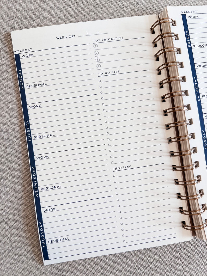 Agenda // Weekly Planner, Yearly Planner, Undated Planner, Calendar, Modern Planner, notepad, Task Organizer, Desk Organization image 6