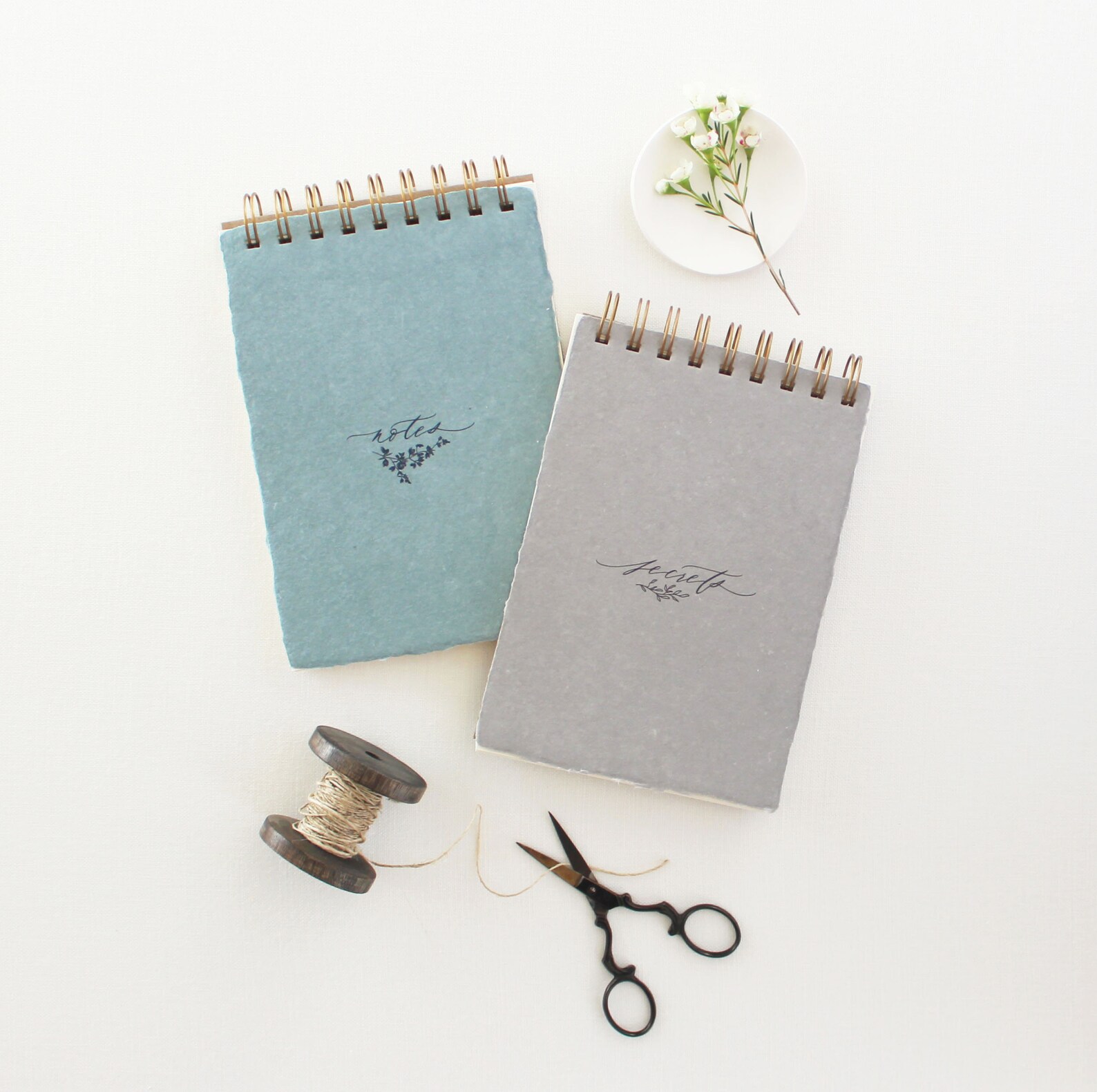 Secrets Journal // Whimsical Notebook, Handmade Paper, Torn Edge Paper ...