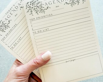 Floral Daily Planner Notepad, To-Do List, 5x7, 40-Sheet
