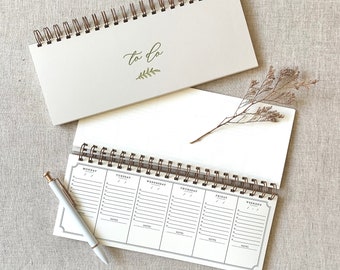 Keyboard Planner // To Do Planner, Weekly Planner, Desk Planner,Task Organizer, Desk Organization, Plan My Life, Leaf Planner