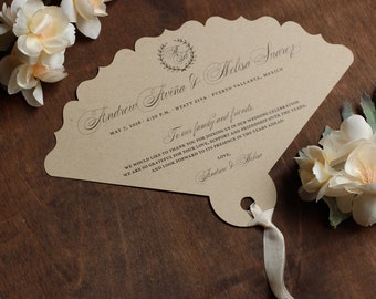 Laser Cut Fan Wedding Programs - reserved listing