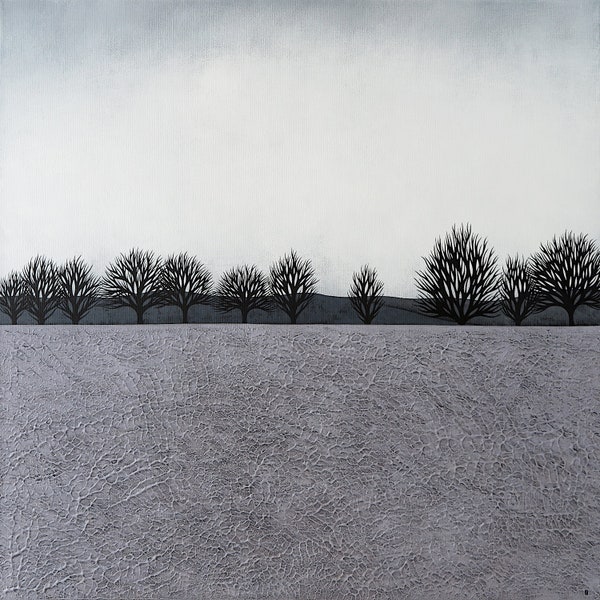 RESERVED for Marya - Final Payment for Intermission 10 - Original 20x20" Contemporary Art Landscape Painting - by Natasha Newton