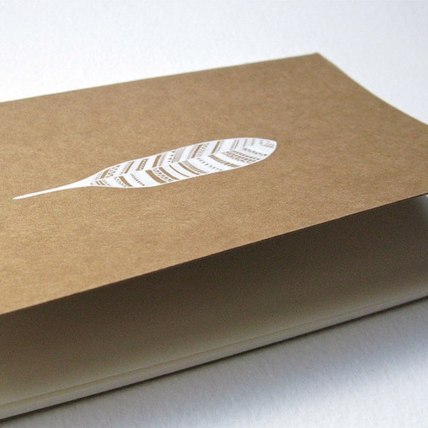 moleskine notebook with an original handpainted feather design // nature inspired art by natasha newton