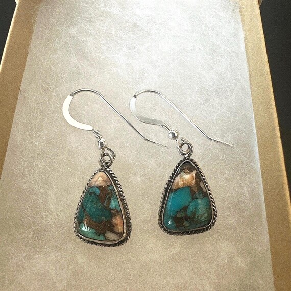 Vintage Gorgeous  Turquoise Triangular Hanging Dr… - image 3