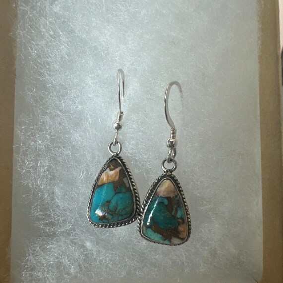 Vintage Gorgeous  Turquoise Triangular Hanging Dr… - image 12