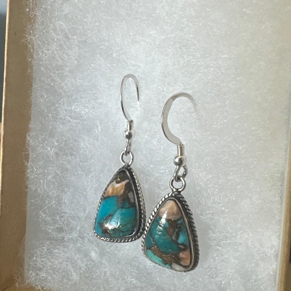 Vintage Gorgeous  Turquoise Triangular Hanging Dr… - image 6
