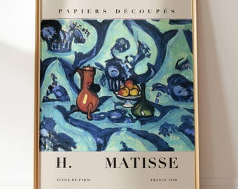 Still Life with Blue Tablecloth 1909 Henri Matisse Art Poster Print