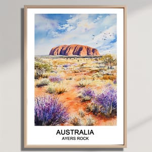Uluru Ayers Rock Australia Print: Travel Wall Art (Digital Download)