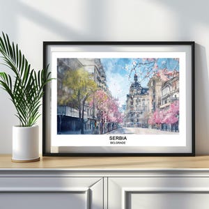 Belgrade, Serbia: Watercolor Print, Travel Poster, Wall Art Memories, Printable Art, Downloadable Art, Wall Print, Housewarming Gift for Her
