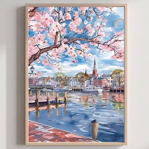 Annapolis Maryland Watercolor Print: USA Travel Art (Digital Download)