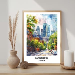 Montreal Watercolor Print: Canada Travel Poster (Digital Download)