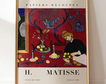 The Dessert: Harmony in Red 1908 Henri Matisse Art Poster Print