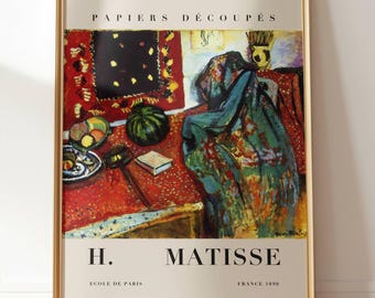 Still Life with a Red Rug 1906 Henri Matisse Art Poster Print