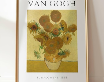 Sunflowers (Vase with Fifteen Sunflowers) 1888 by Dutch Post-Impressionist Painter Vincent Van Gogh
