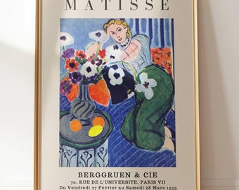 Odalisque, Blue Harmony 1937 Henri Matisse Art Poster Print