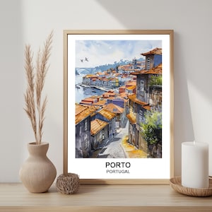 Porto Portugal Watercolor Art Print: Europe Travel Poster (Downloadable)