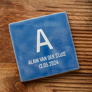 Azulejo 'Nacimiento' (letra) | Personalizado | Azulejo de nacimiento | Regalo de maternidad | Regalo de maternidad con nombre y detalles de nacimiento | Habitación de bebé