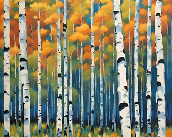 Álamos con colores otoñales