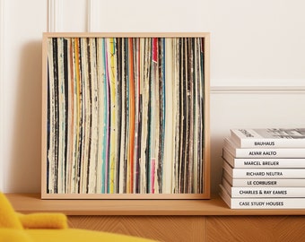 Vinyl Record Art, Iconic Retro Spine Print for Music Lovers - Record Collection