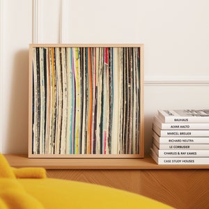 Vinyl Record Art, Iconic Retro Spine Print for Music Lovers - Record Collection