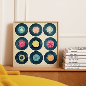 Vinyl Record Art Print, Abstract Music Wall Art for a Retro or Contemporary Home - Vinyl Collection