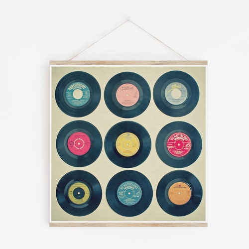 Vinyl Record Art Music Wall Art Retro Wall Decor Vinyl Etsy