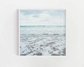 Coastal Decor, Ocean Print, Beach Art, Blue Wall Art - Waves