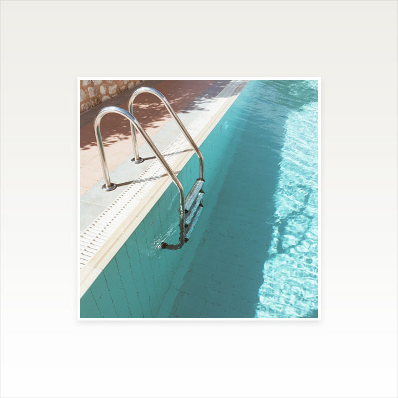 Swimming Pool Art Blue Wall Art Bathroom Wall Decor | Etsy