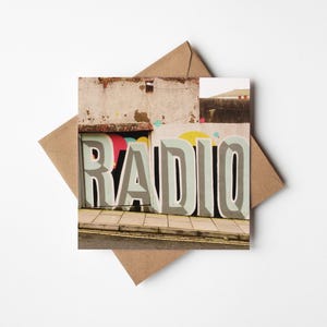 Graffiti Grußkarte, Street Art Karte - Radio