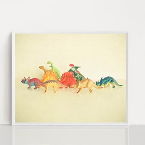 Dinosaur Print, Kids Room Decor, Boys Room Wall Art - Walking With Dinosaurs