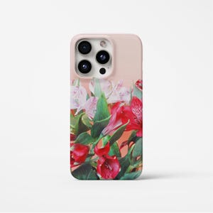 Lily Flower Phone Case, Floral Cover for iPhone 16 15 14 13 12 SE Max Pro - Peruvian Lilies