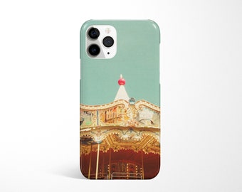 Pretty iPhone 14 Case, Fairground Phone Cover - Carousel Lights