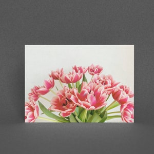 Florale Grußkarte - Tulpenbogen
