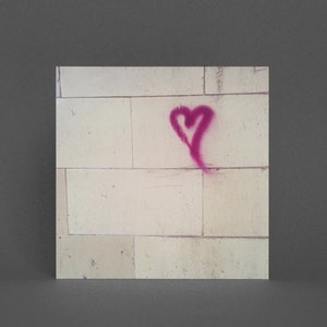 Love Heart-wenskaart, Valentijnsdagkaart - Graffitihart