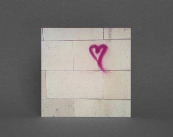 Love Heart Greeting Card, Valentine's Day Card - Graffiti Heart