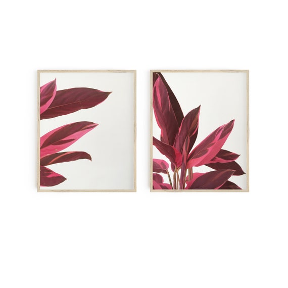 Botanical Print Set Plant Wall Art Of 2 Leaf - Botanical Wall Art Sets Botanical Print Set Plant Wall Art Of 2 Leaf - Botanical Wall Art Sets