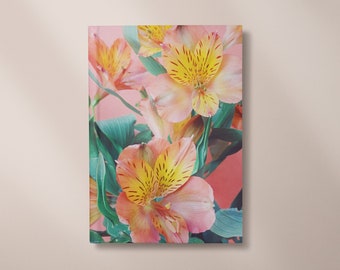 Hardback Floral Notebook, Lily Flower Journal 5x7/A5/A4 - Spring Bouquet