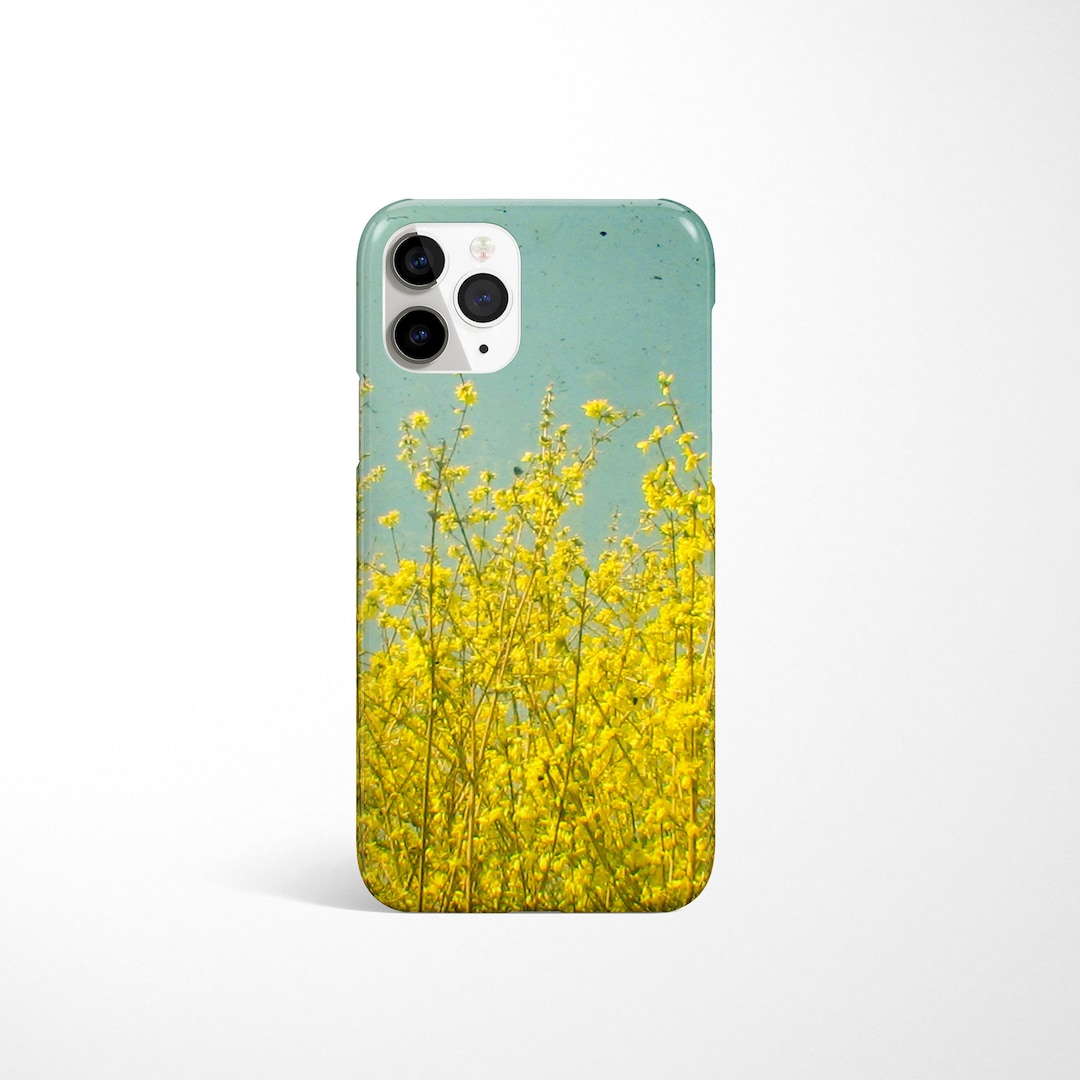 coque-iphone-14-yellow-flower-coque-de-t-l-phone-floral-t-etsy-france