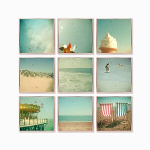 Coastal Wall Art Set, Beach Decor, Print Set of 9 - The Sea