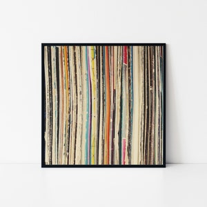 Vinyl Record Art, Iconic Retro Spine Print for Music Lovers - Record Collection